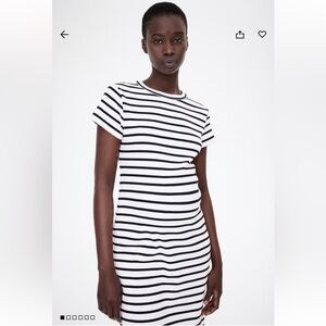 H&M MAMA - Striped Ribbed Maternity Dress - Size XL